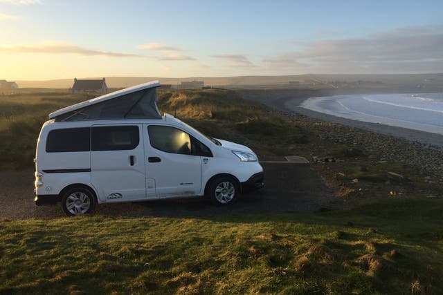 Green machine: One of Orkney’s electric campervans 