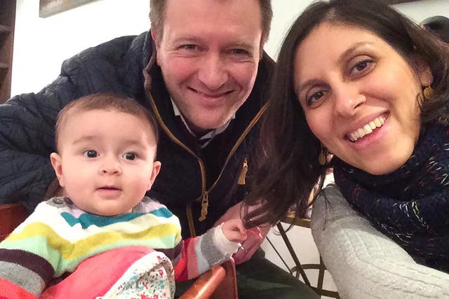 <p>Nazanin Zaghari-Ratcliffe with her husband Richard and daughter Gabriella </p>