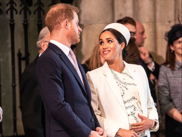 El príncipe Harry y Meghan en marzo de 2019