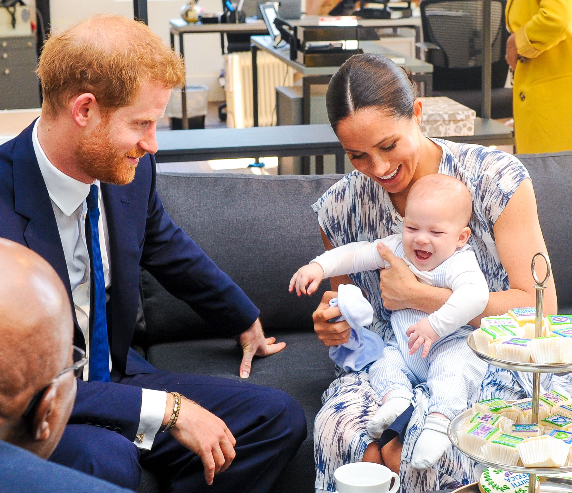 Harry and Meghan with baby Archie