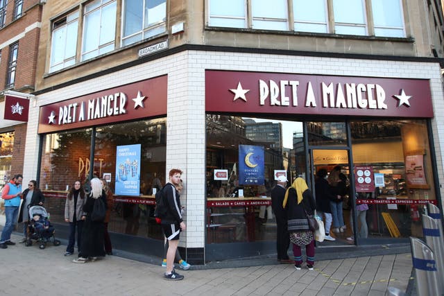 <p>Pret’s sales have fallen sharply during the pandemic and have yet to recover after restrictions eased</p>
