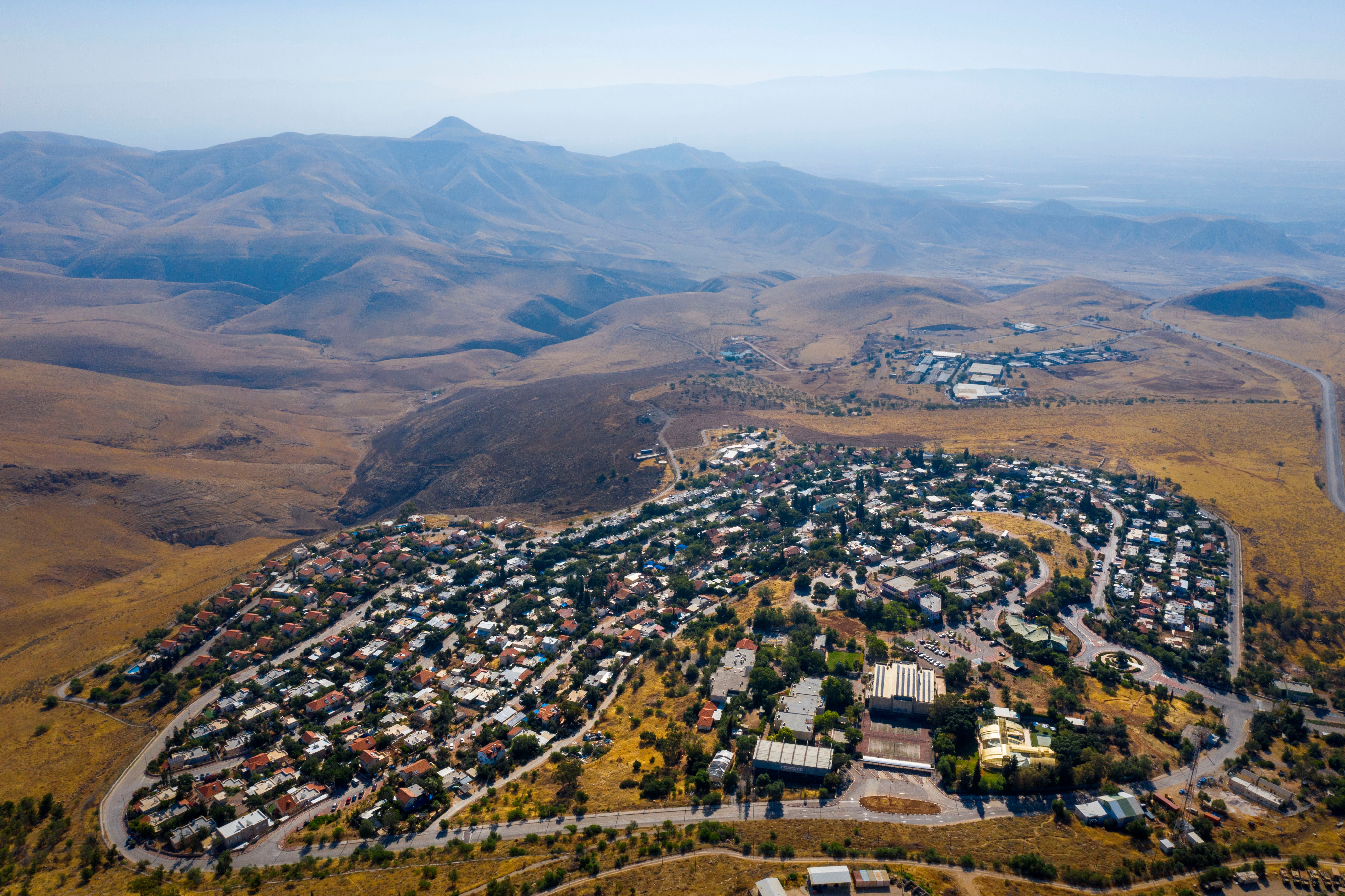 A view of the West Bank Jewish settlement of Ma’ale Efrayim in the Jordan Valley