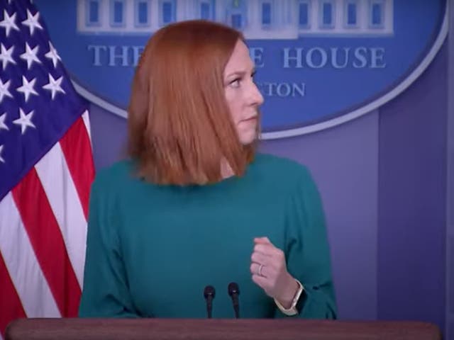 White House press secretary Jen Psaki is interrupted by ‘Abraham Lincoln’s ghost’ 