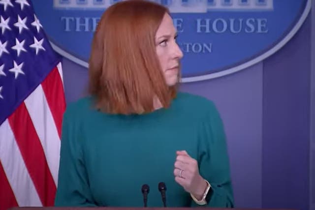 White House press secretary Jen Psaki is interrupted by ‘Abraham Lincoln’s ghost’ 