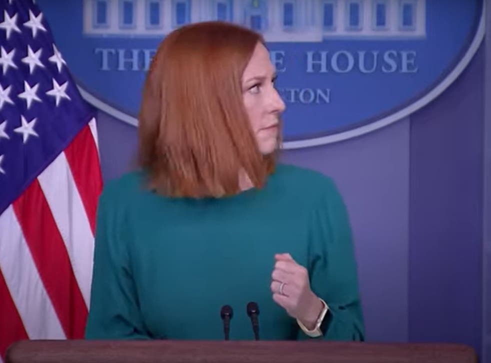 White House press secretary Jen Psaki is interrupted by ‘Abraham Lincoln’s ghost’ 