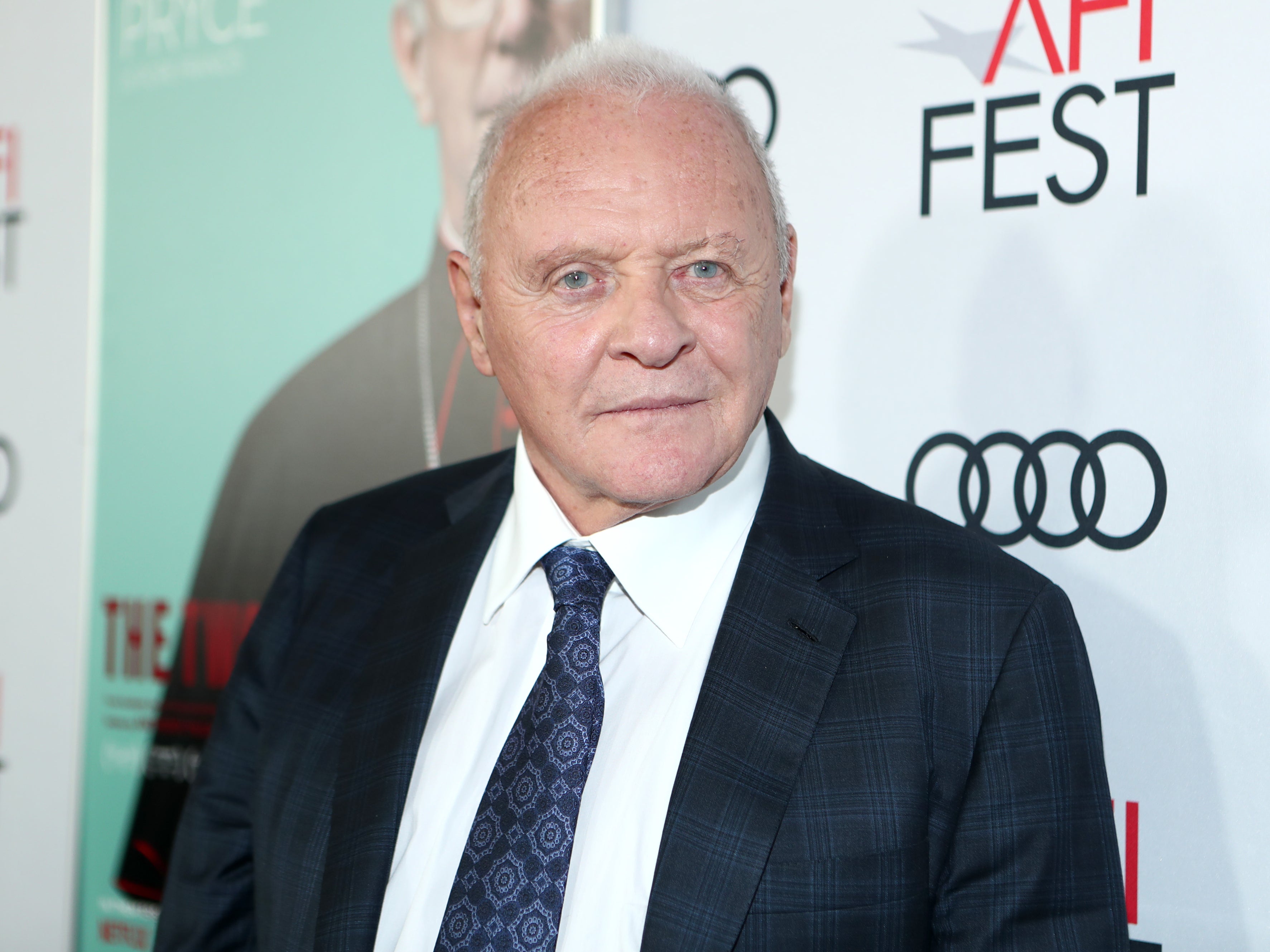 Anthony Hopkins attends an event for The Two Popes on 18 November 2019 in Hollywood, California