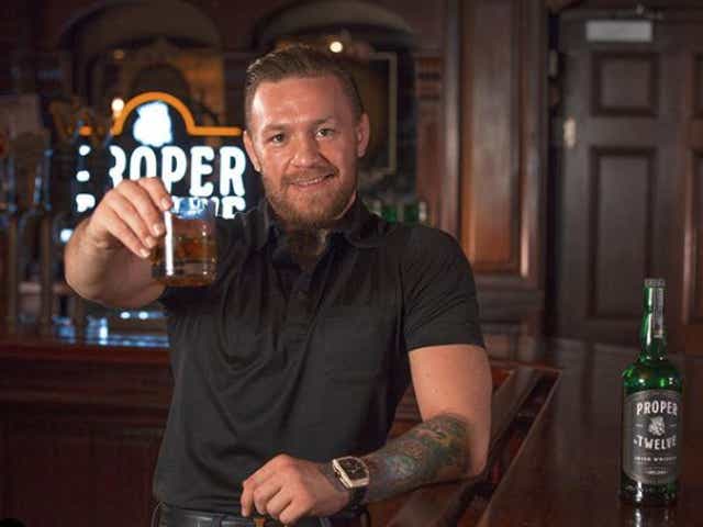 Conor McGregor with his whiskey brand Proper No Twelve
