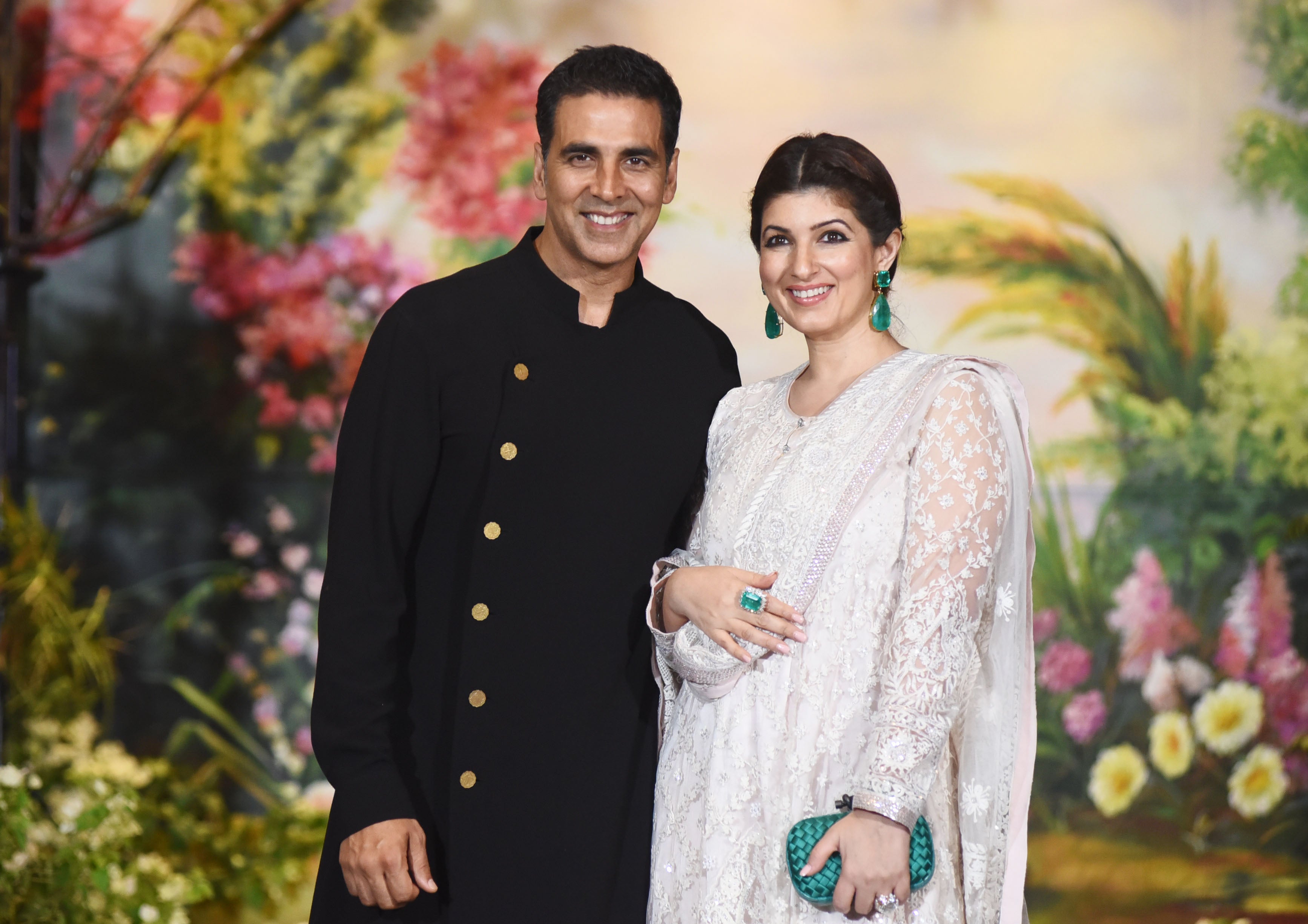 <p>File image: Akshay Kumar and his wife Twinkle Khanna during the wedding reception of actress Sonam Kapoor and Anand Ahuja</p>