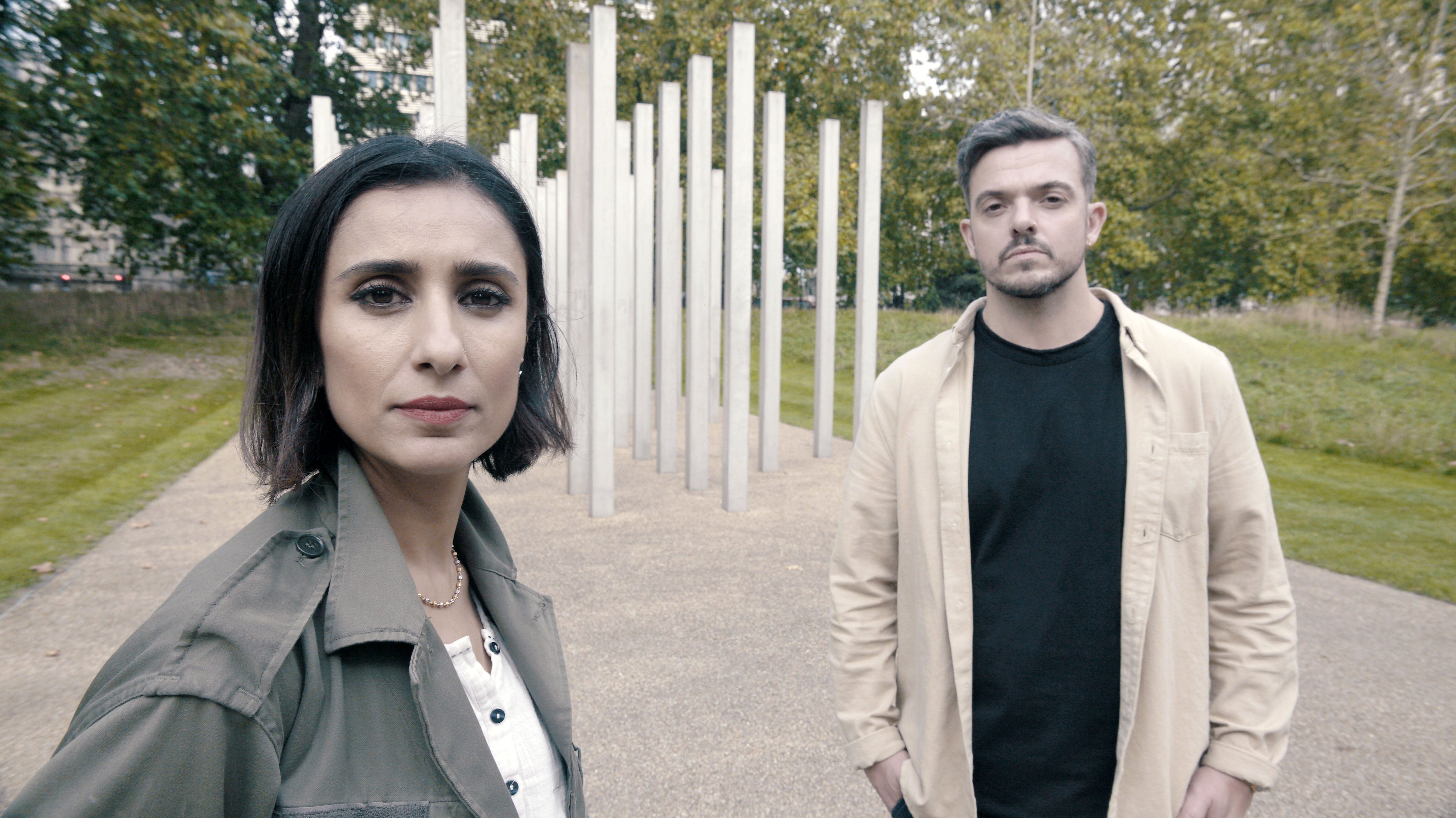 Anita Rani and Karl who search for the mystery woman who comforted him on the tube after the 7/7 bombings in BBC2’s ‘Saved by a Stranger’