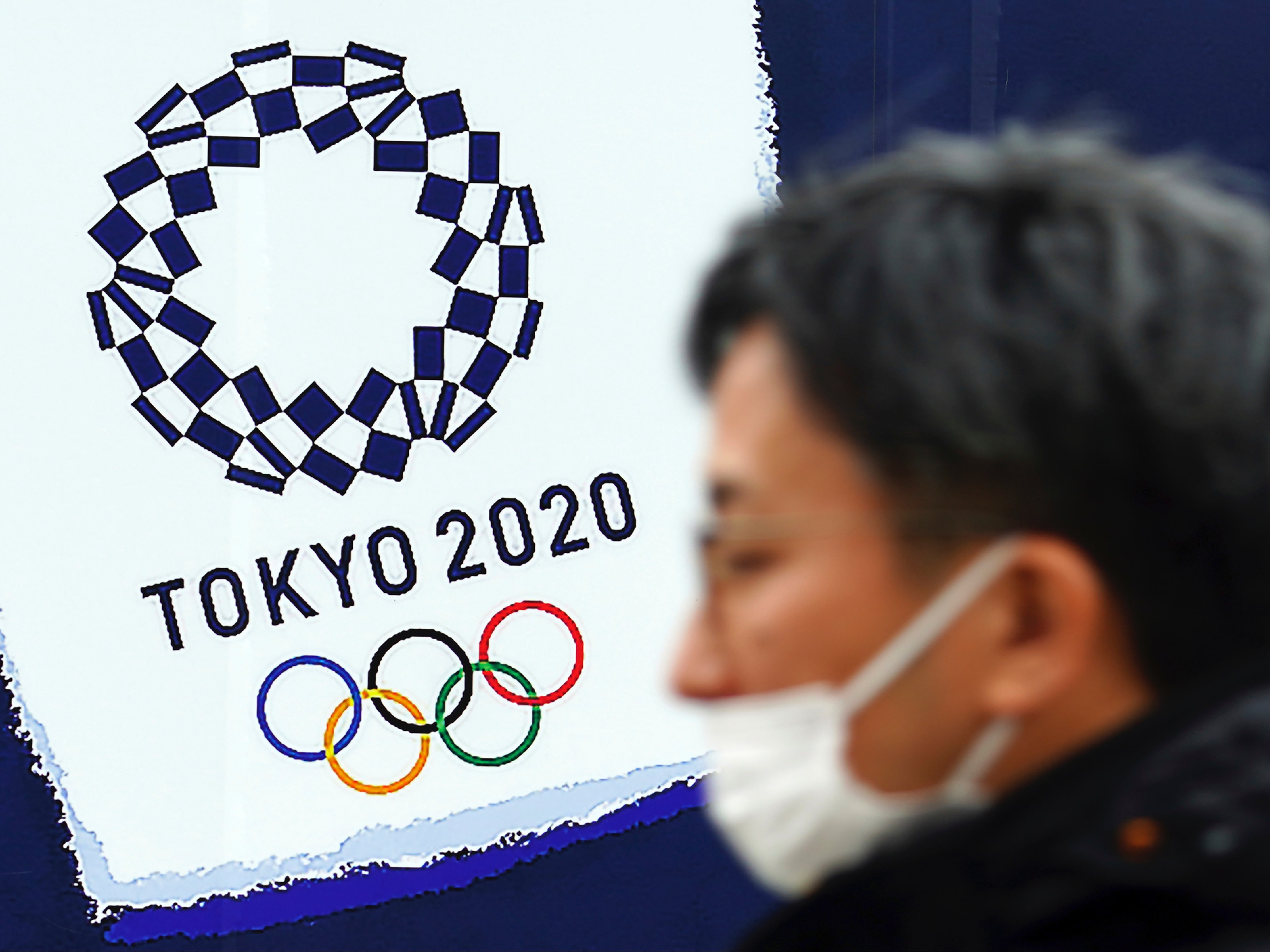 A general view of the Tokyo 2020 logo