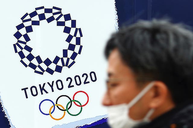 A general view of the Tokyo 2020 logo