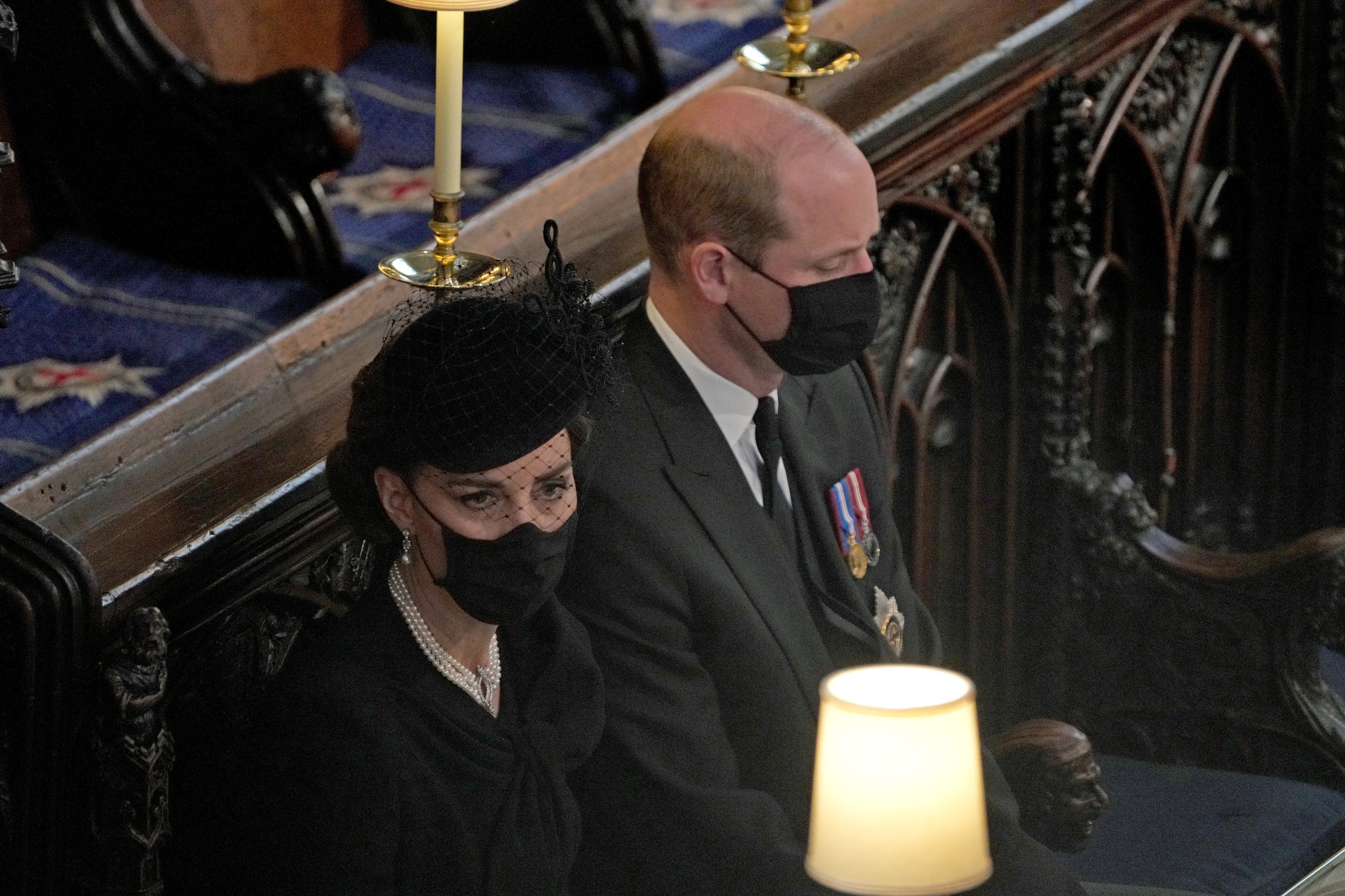 The couple attend Prince Philip’s funeral on 17 April 2021