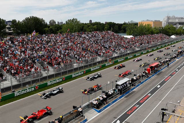 The grid at the 2018 Canadian Grand Prix