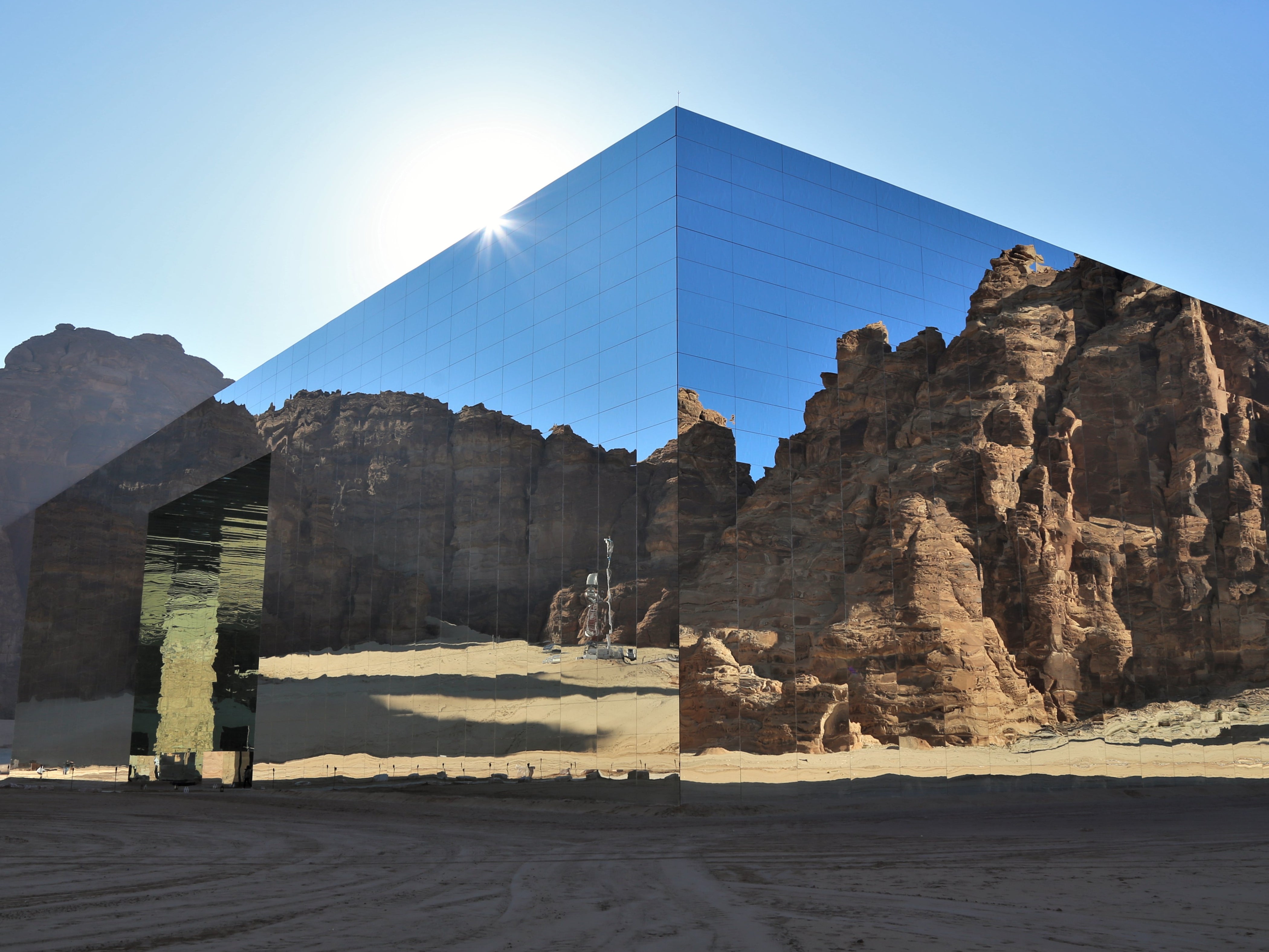 The mirrored Maraya concert hall is one of AlUla’s centrepiece venues