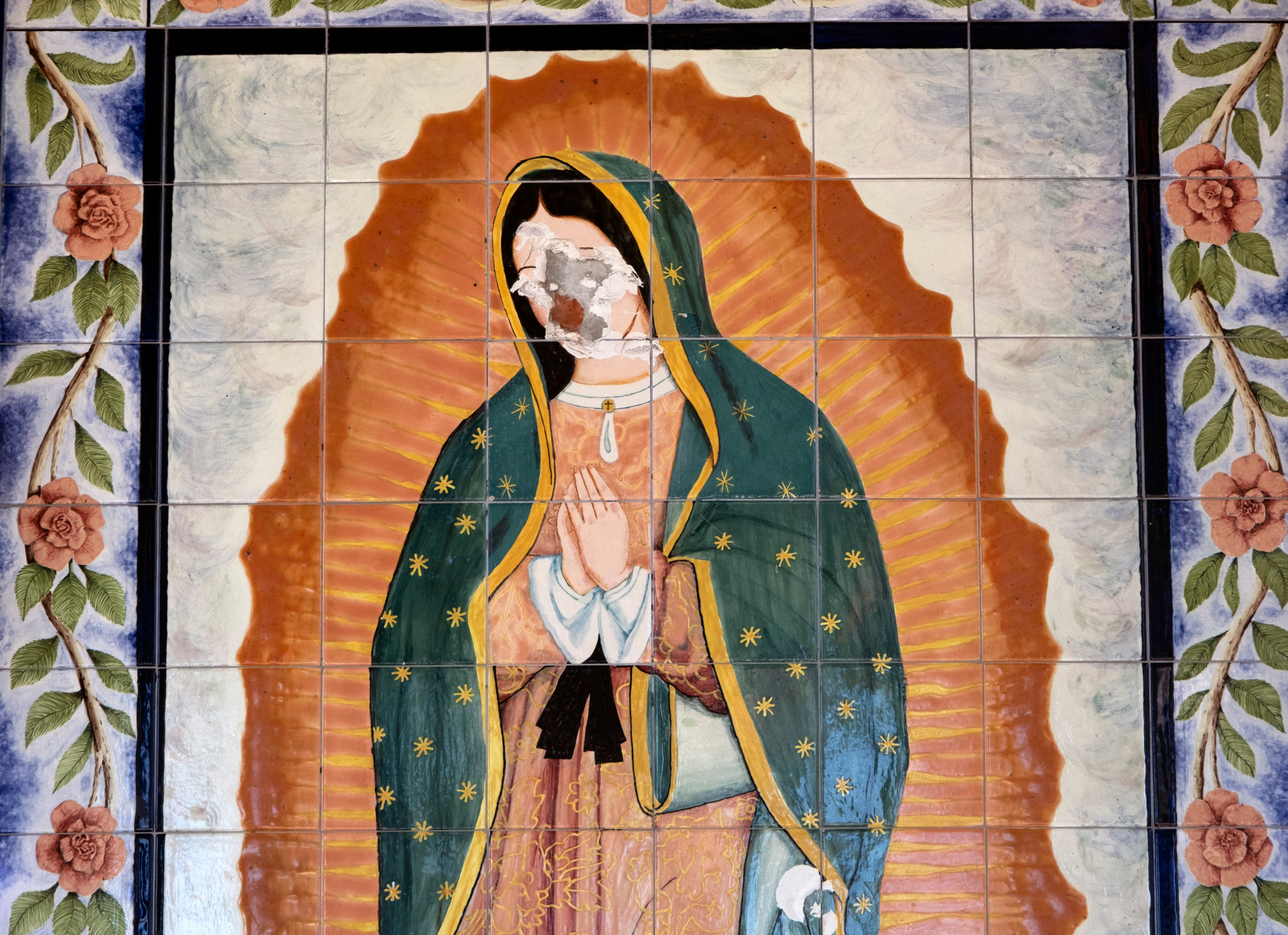 Guadalupe Mural Smashed