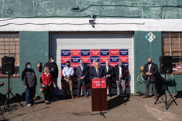 <p>Attorney for the President, Rudy Giuliani speaks to the media at a press conference held in the back parking lot of Four Seasons Total Landscaping on November 7, 2020 in Philadelphia, Pennsylvania. </p>