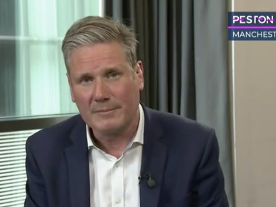 Labour leader Sir Keir Starmer speaks to Robert Peston on ITV’s Peston programme