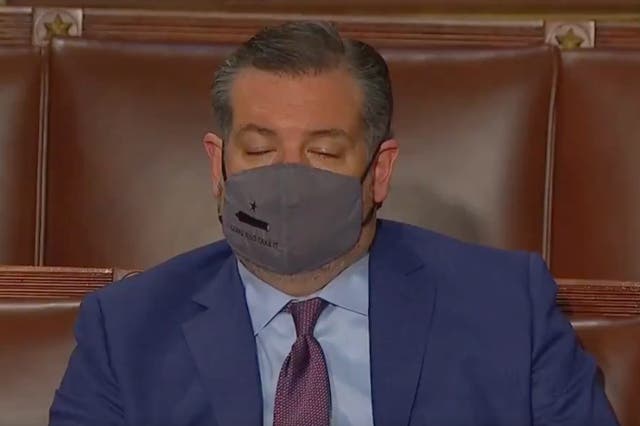 <p>Ted Cruz busted for falling asleep in Biden’s joint session</p>