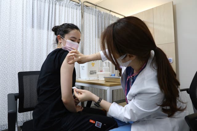Virus Outbreak South Korea Athletes Vaccination