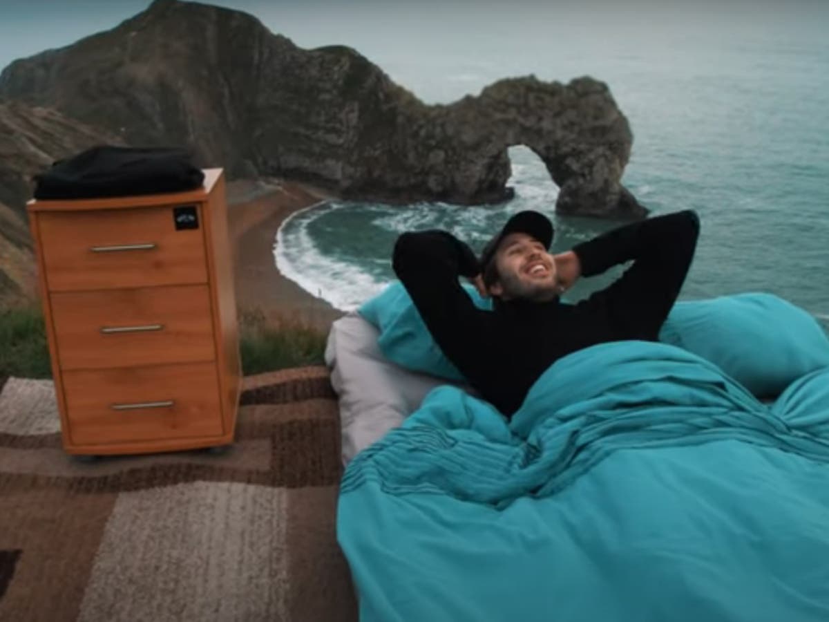 Friends Set Up An Airbed On A Cliff To Create Worlds Worst Airbnb