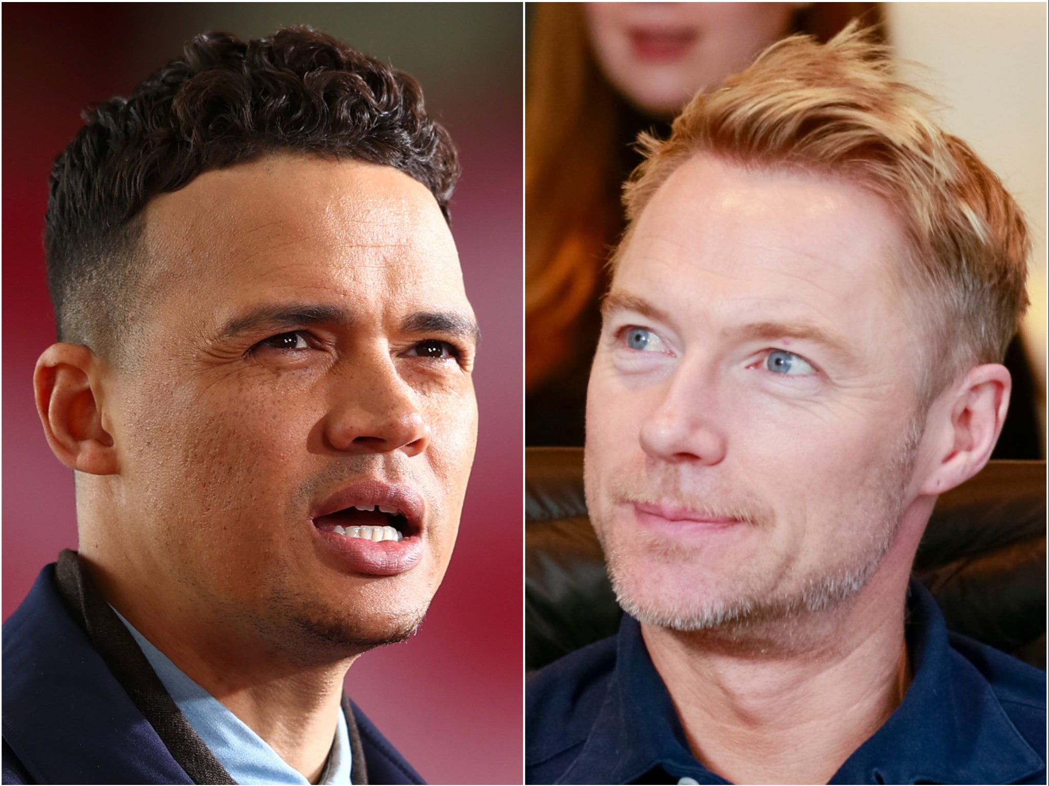 Jermaine Jenas and Ronan Keating