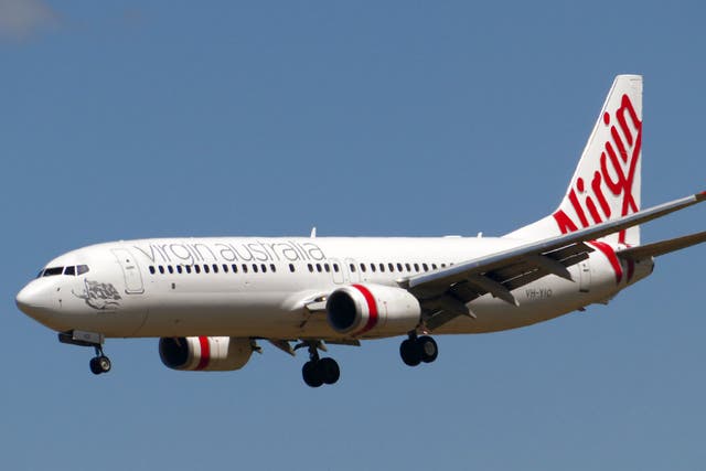 The Virgin Australia flight landed five hours behind schedule