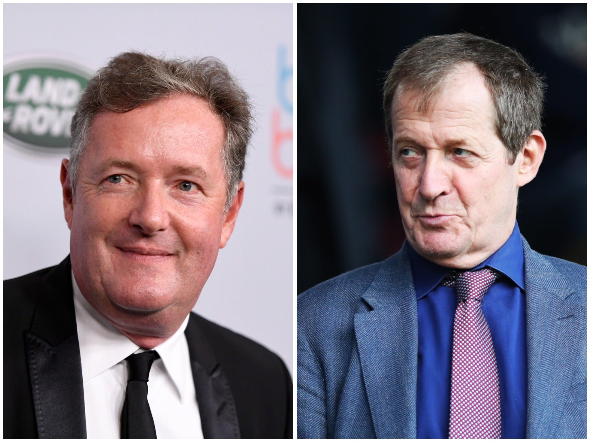 Alastair Campbell, right, will co-present Good Morning Britain for a few days next month. Piers Morgan, right, left the programme in March