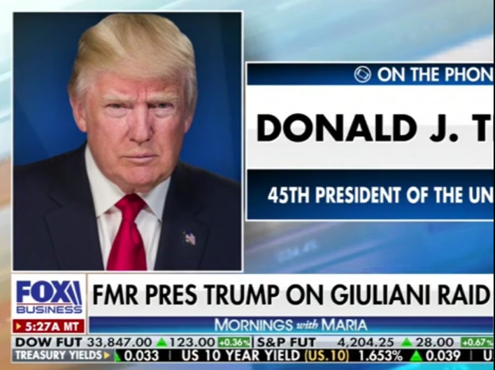 Trump llama al programa de Maria Bartiromo en Fox Business