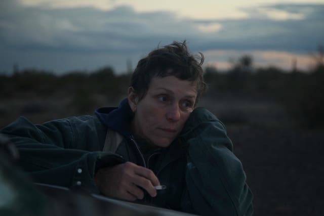 <p>Frances McDormand won an Oscar for ‘Nomadland’ but critics have rounded on the way the film portrays Amazon</p>
