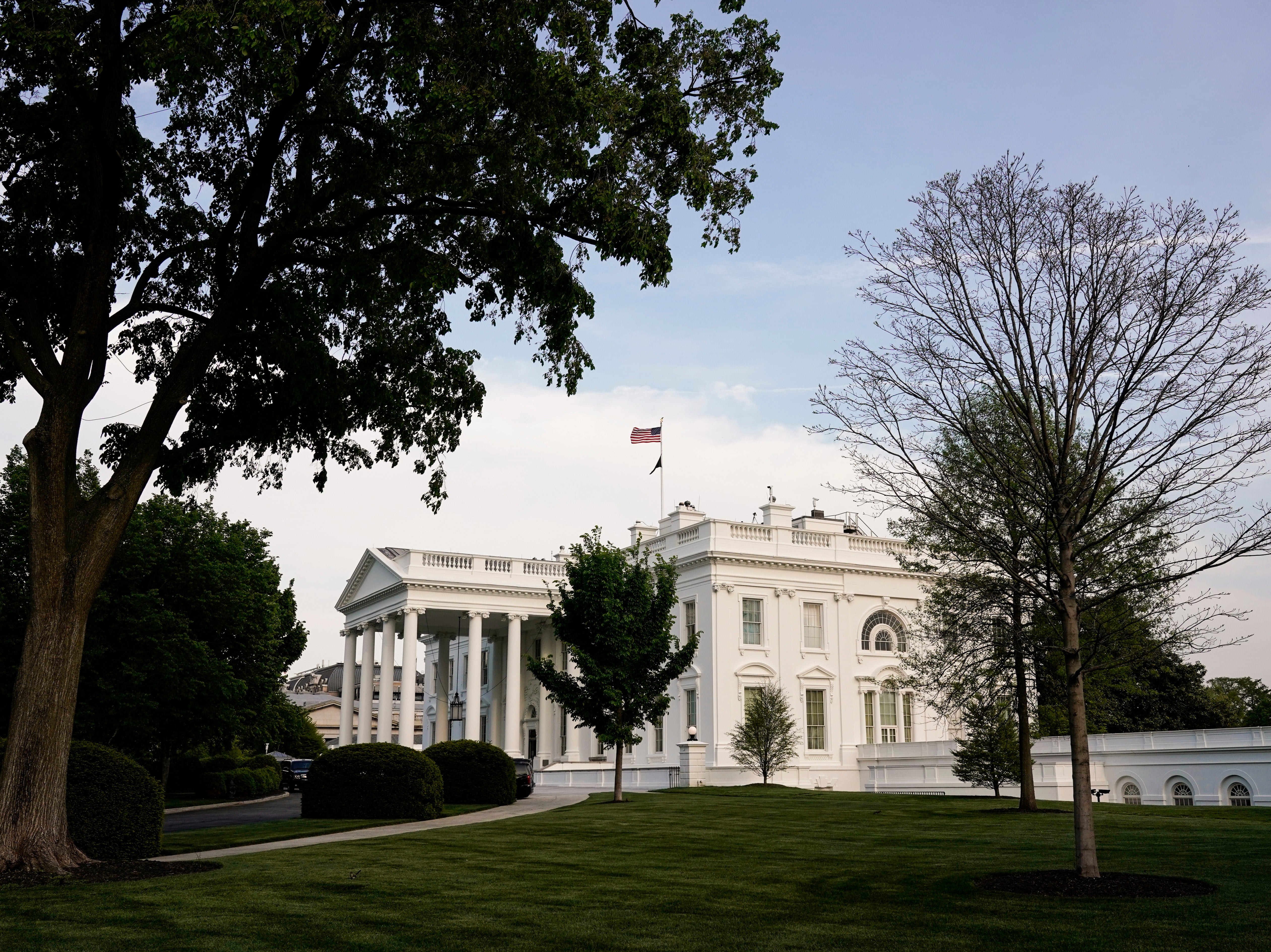 <p>The White House stands before US President Joe Biden addresses a joint session of Congress in the House chamber of the US Capitol 28 April, 2021</p>