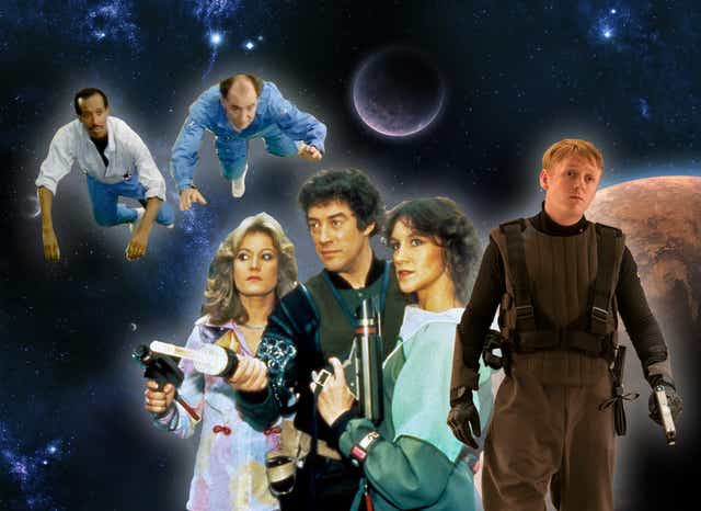 Lost in space: Erick Ray Evans and David Calder in Star Cops, Sally Knyvette, Gareth Thomas and Jan Chappell in Blake’s 7, and Thomas Turgoose in Intergalactic