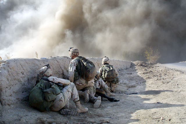 <p>US and allied troops went into Afghanistan in 2001</p>