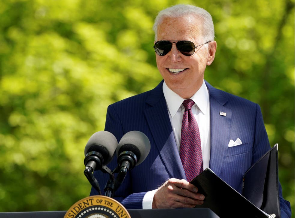 President Joe Biden delivers remarks on the administration’s coronavirus response outside the White House