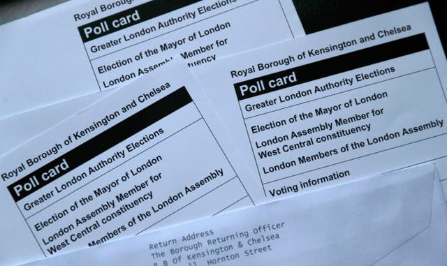 <p>Polling cards </p>
