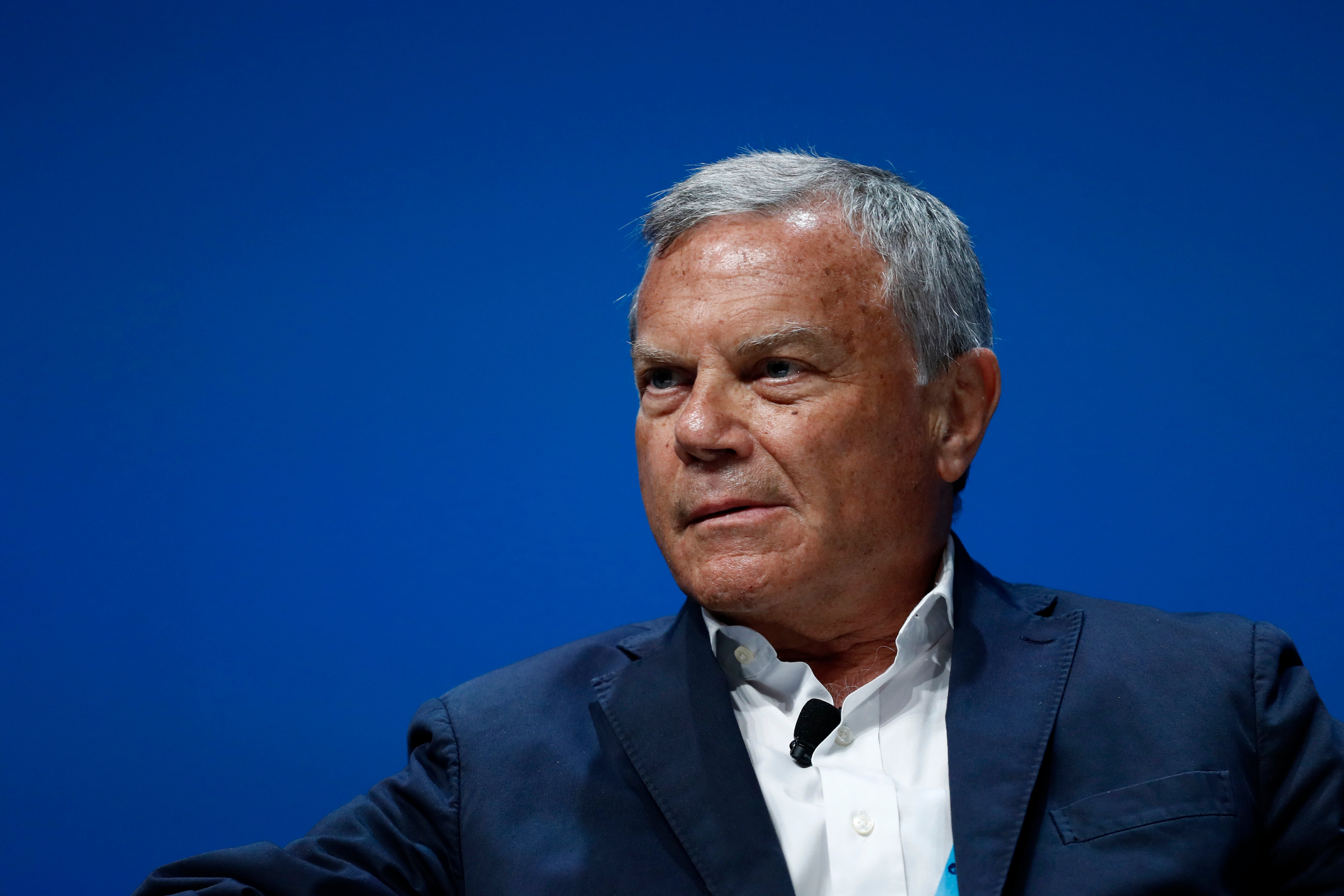 Sorrell speaks during the the Cannes Debate at the Cannes Lions Festival in 2018