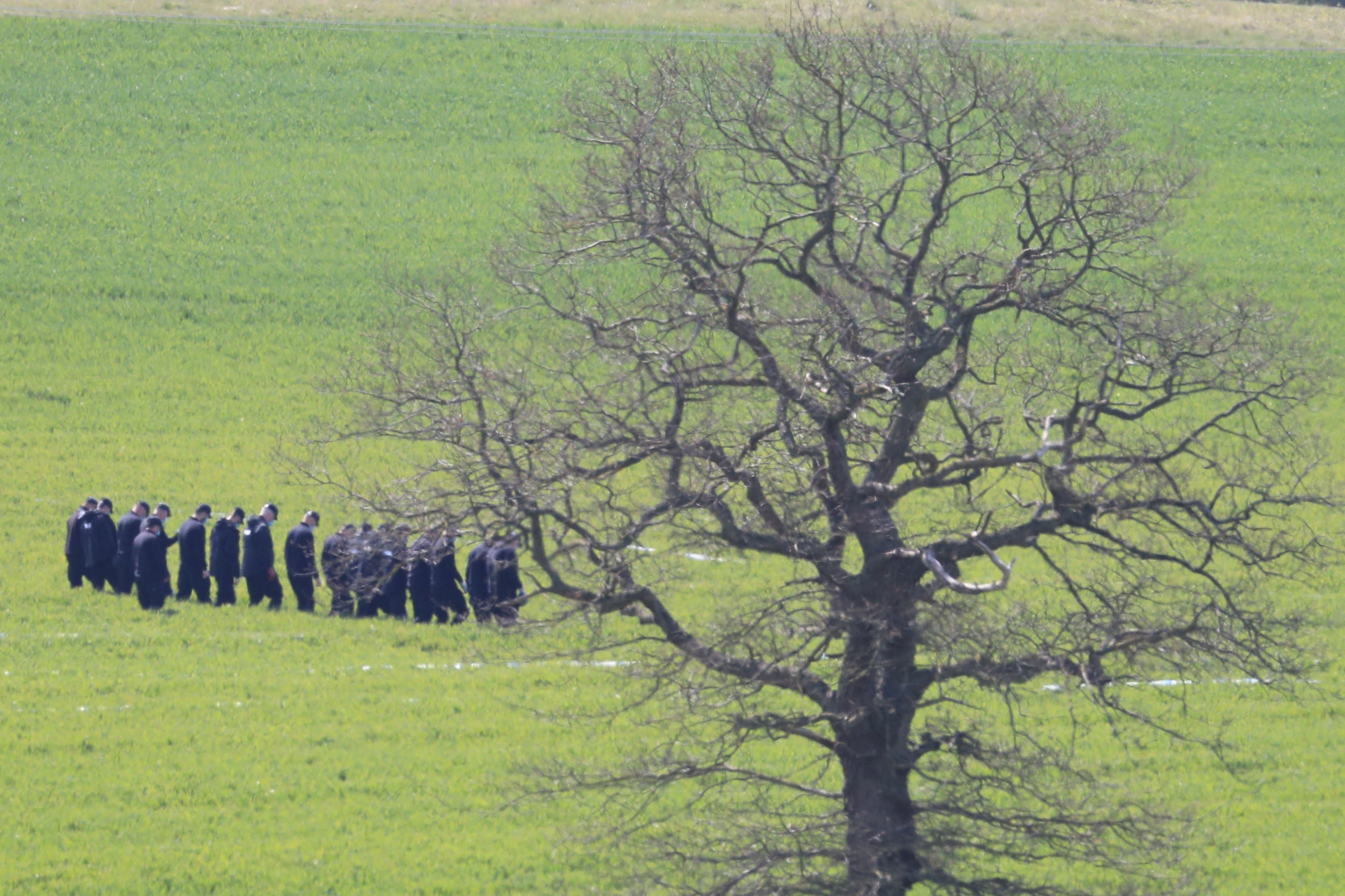 Officers continued on Friday to search the area close to where the body of Julia James was discovered