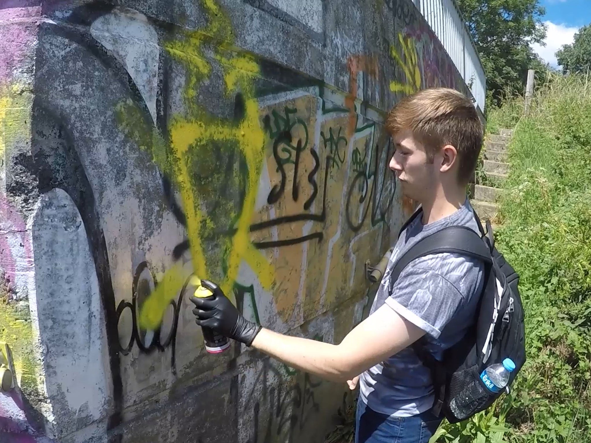 Hannam was filmed spray-painting NA logo days before applying to join Met