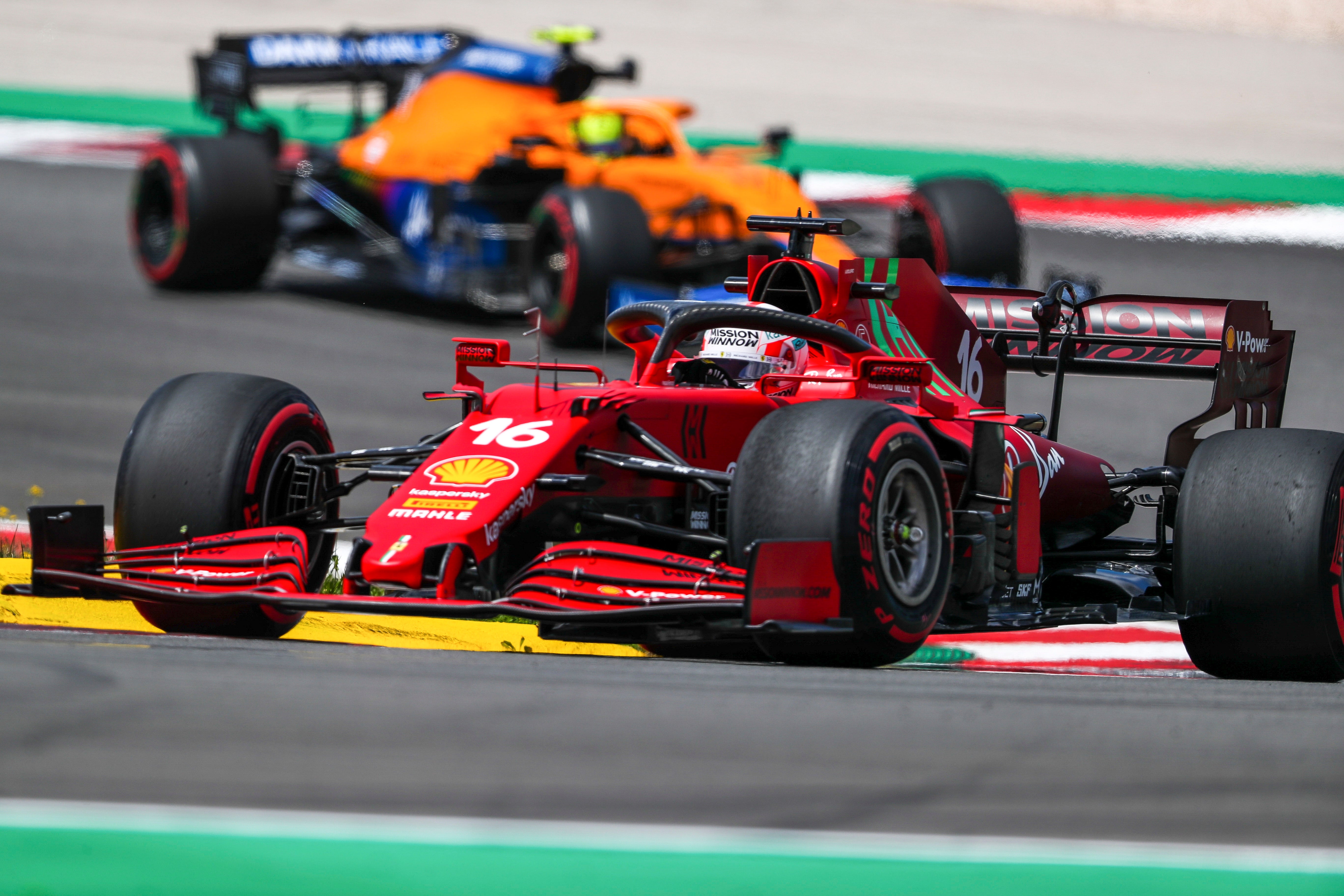 French driver Charles Leclerc driving for Ferrari