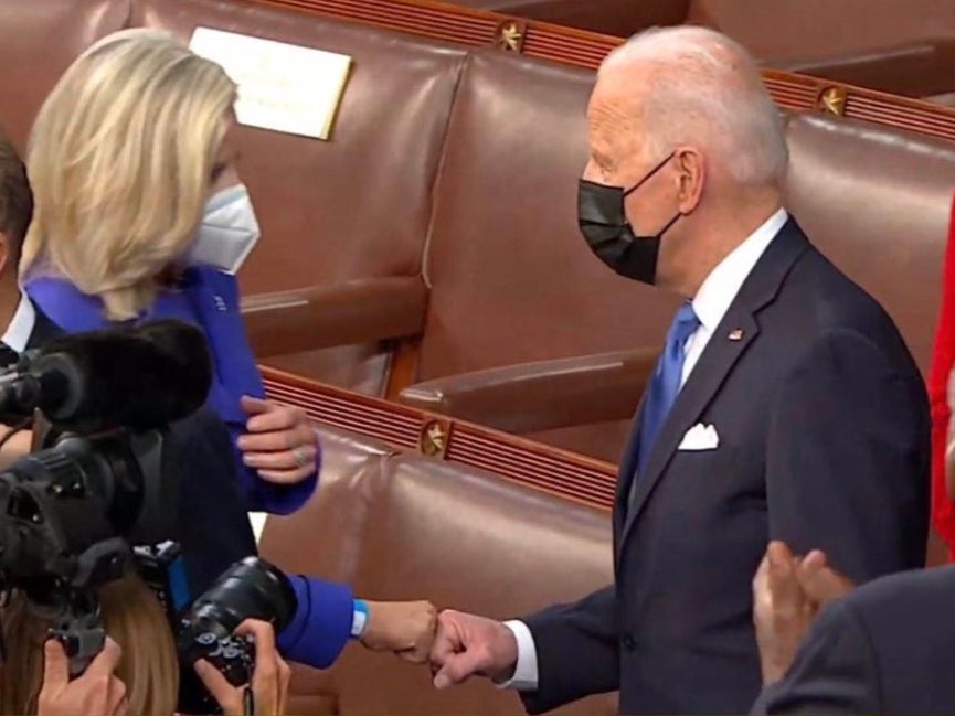 ‘We Are Americans’: Liz Cheney Defends Joe Biden Fist Bump As Her Trump ...