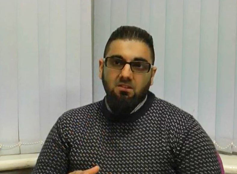 Usman Khan, 28, makes a ‘thank-you’ message for a Learning Together event in March 2019