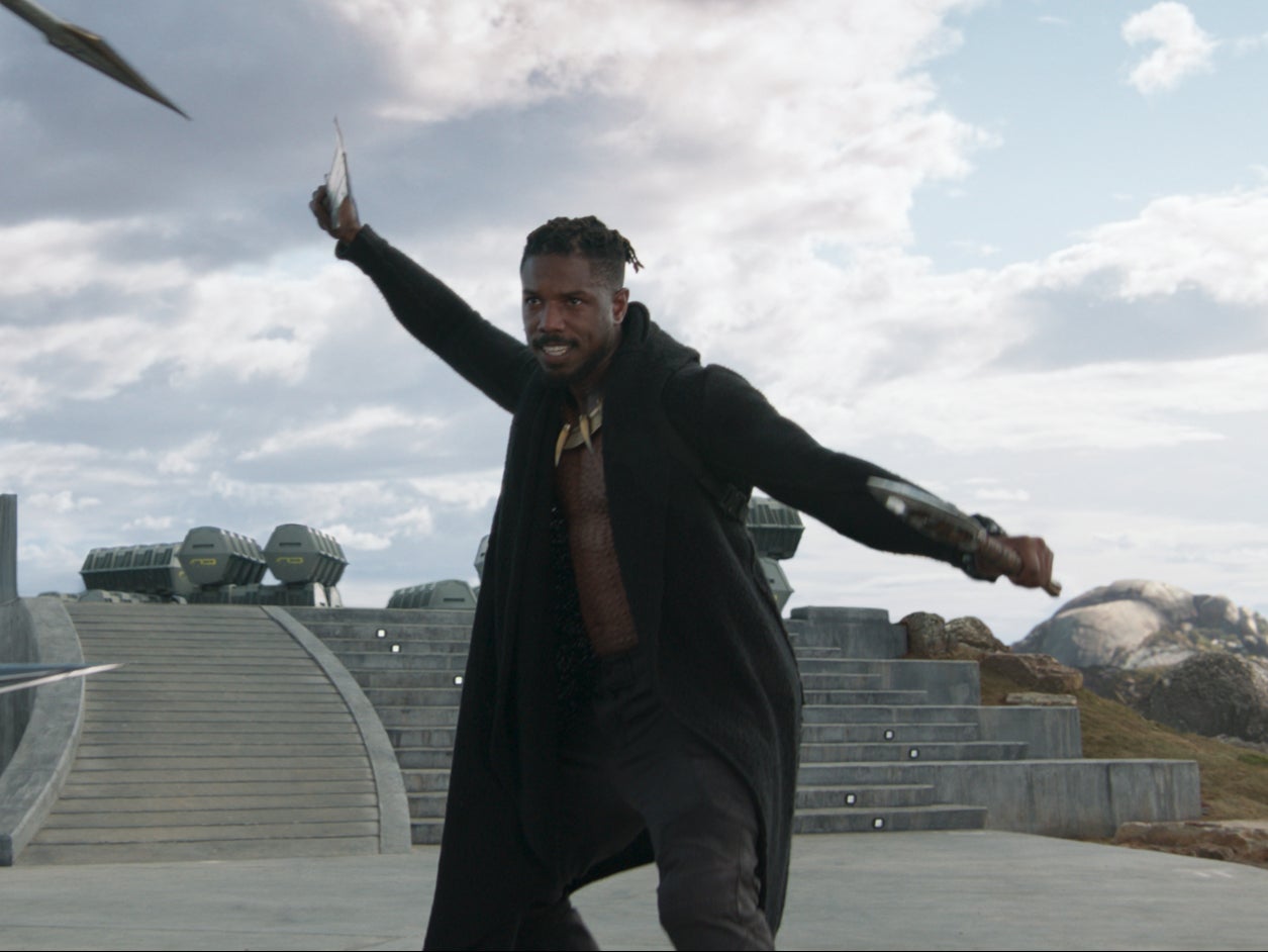 Michael B Jordan in Black Panther