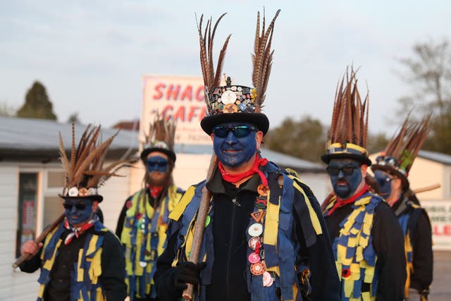 The Hook Eagle Morris Men performed together for the first time in more than a year to mark the May Day dawn