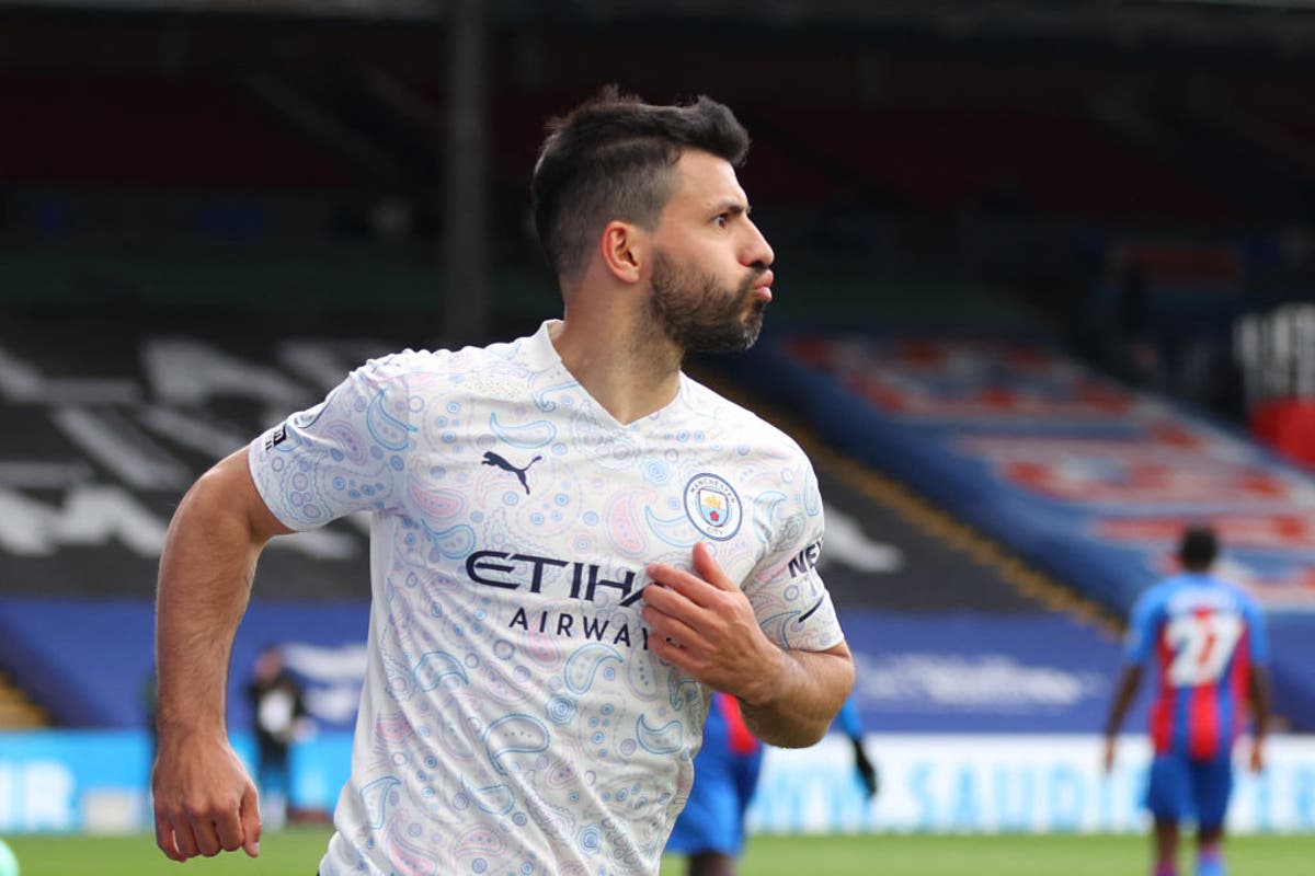 Pep Guardiola praises &lsquo;legend&rsquo; Sergio Aguero after departing striker puts Man City within reach of the title