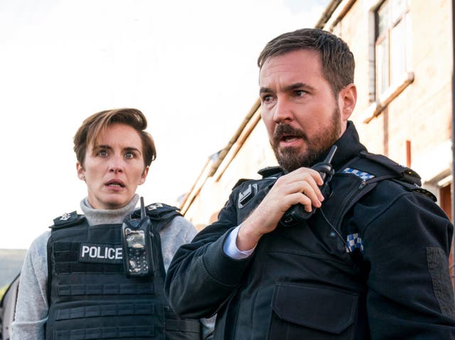 Martin Compston and Vicky McClure in the Line of Duty series six finale