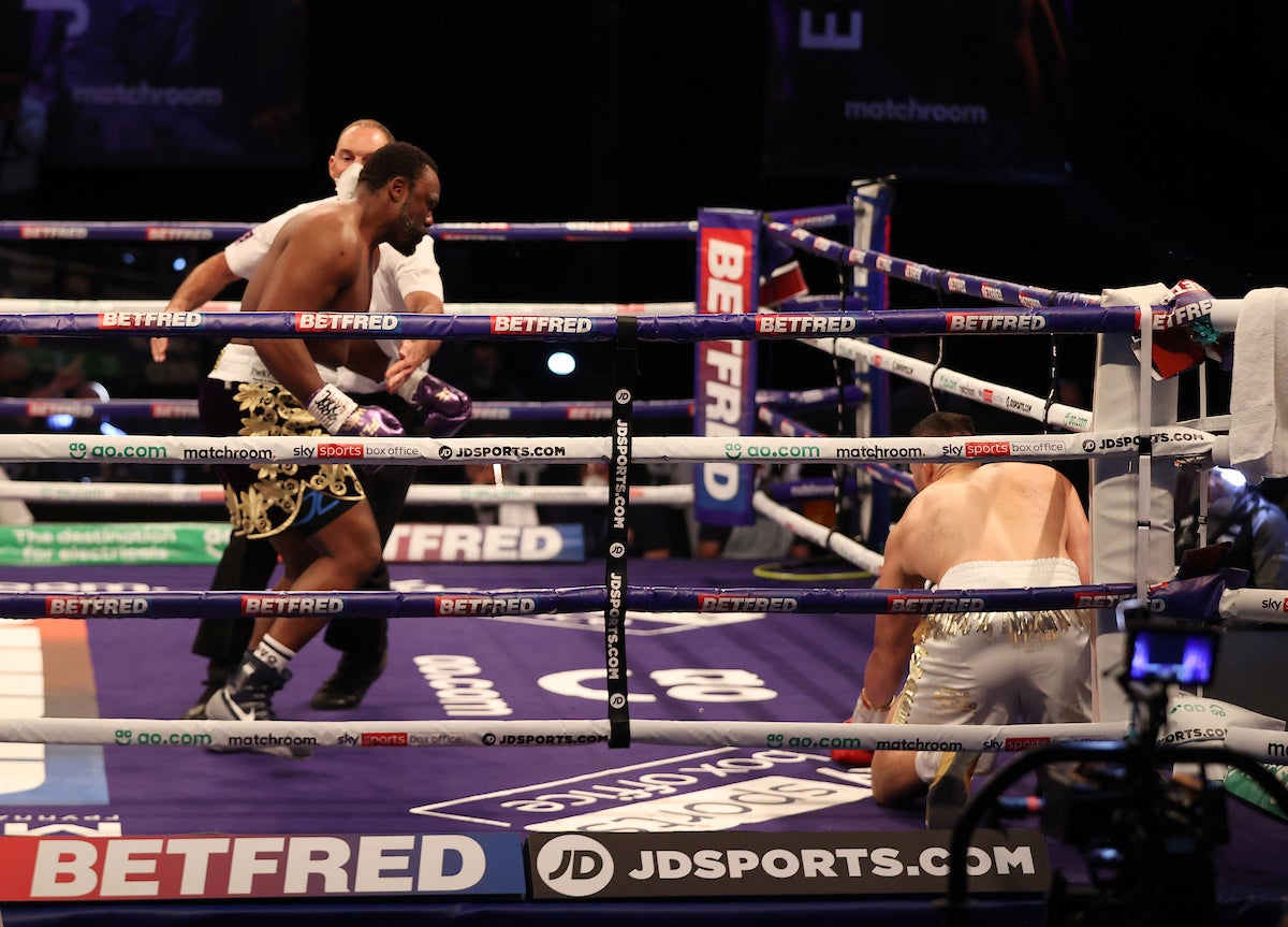 Dereck Chisora sent Joseph Parker to the canvas but it wasn’t enough