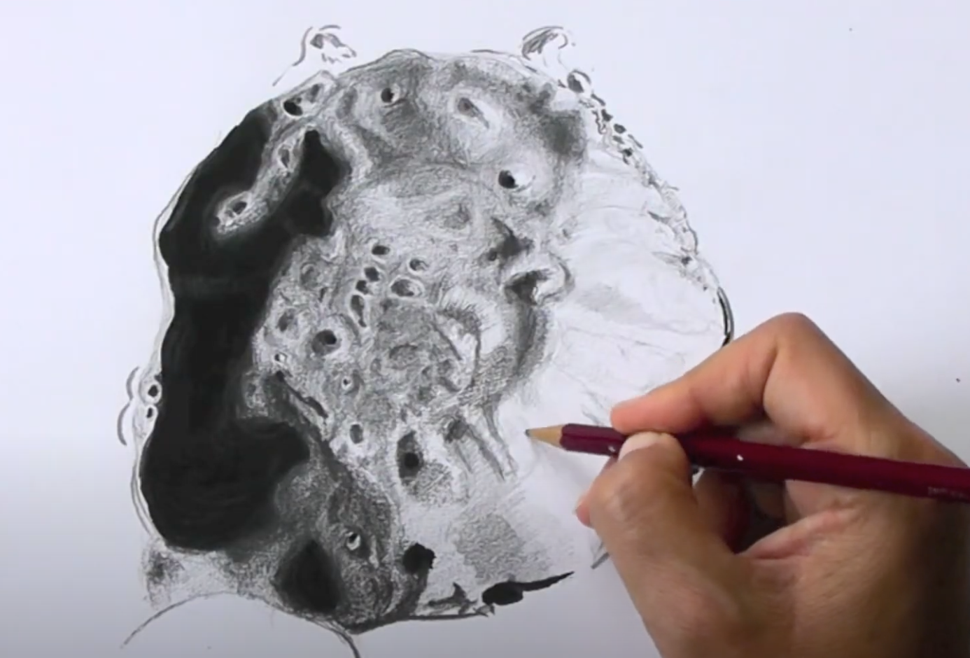 Sketching the Tereshkova crater