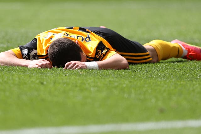 Daniel Podence of Wolves during their 4-0 loss to Burnley