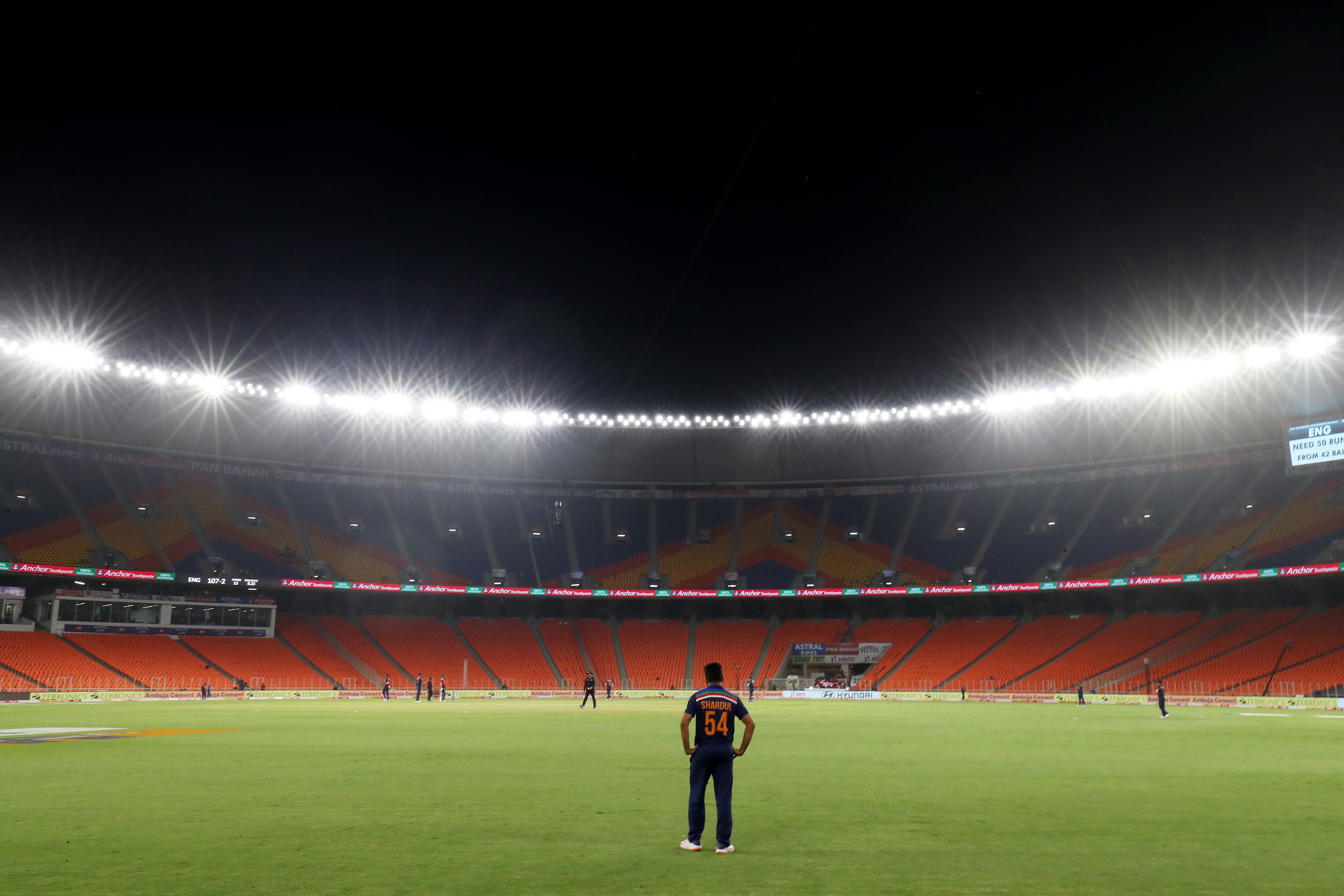 The postponed match was due to take place at the Narendra Modi Stadium in Ahmedabad