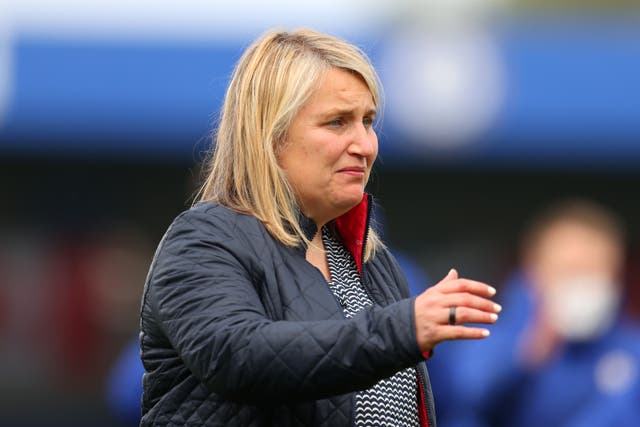 <p>Emma Hayes was in tears after Chelsea held on to defeat Bayern Munich on Sunday</p>