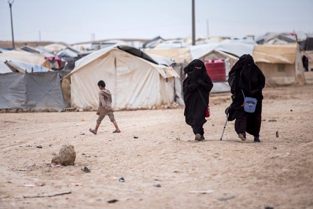 <p>The al-hol refugee camp in northeast Syria is home to many families and supporters of Isis</p>